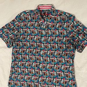 Robert Graham button down short sleeve shirt